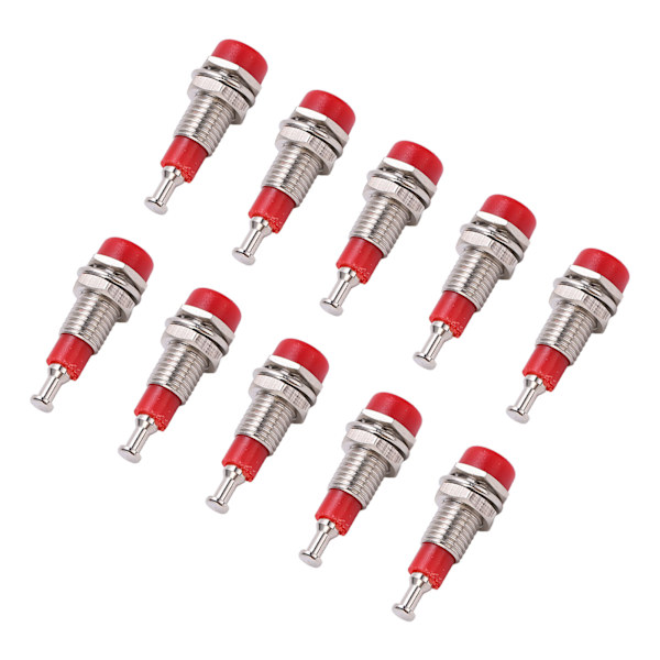 J.40006 10 st/ set 2 mm Nickelpläterad Banana Hona Jack Socket Panelfäste Bindning Stolperöd