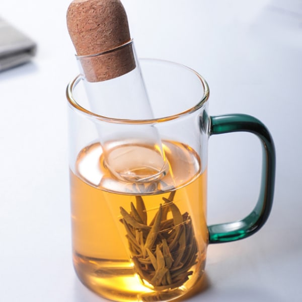 Tea Infuser Lämmönkestävä Lasinen Teesiivilä Läpinäkyvä teekupin siivilä