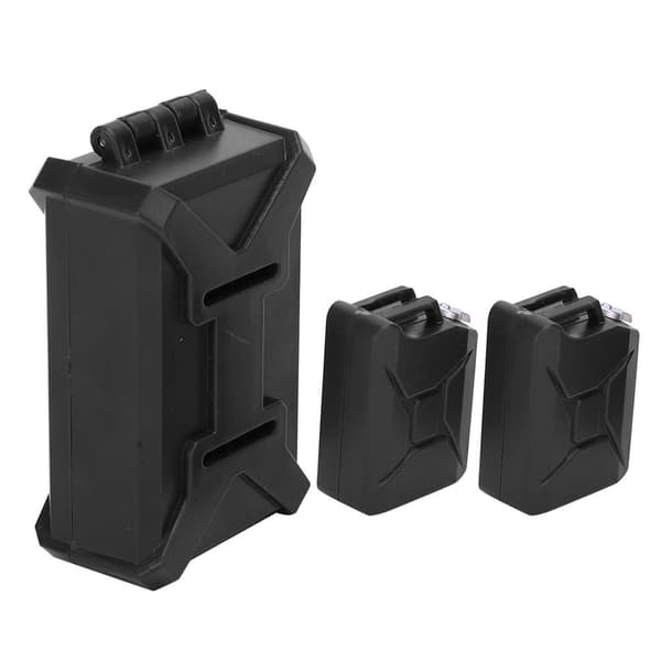 1/10 Mini Simulation Lastbil Værktøjskasse Brændstoftank til Wrangler Jeep RC Simuleret Bil Sort