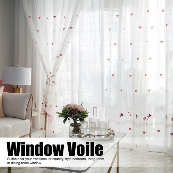 Tecknad broderade fönster voile skira gardiner för sovrum Vardagsrum Kök Fönsterdraperier Dekor