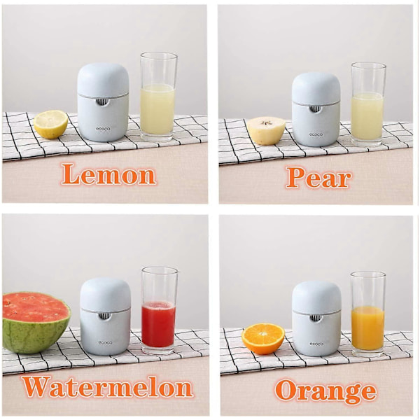 Kjøkken Frukt Lime Juicer Håndholdt Juicer, BPA-fri, Tåler Oppvaskmaskin, Juicer med Beholder - Dryppmekanisme (Rosa)