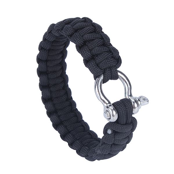 Military 550 Paracord Woven Survival Armbånd rustfrit stål spændesæt udendørs