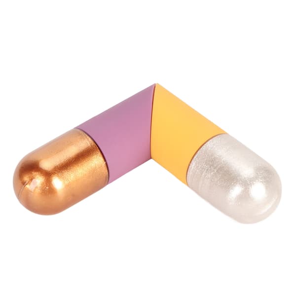 Flydende Highlight Fedtforebyggelse 2 i 1 Glitter Highlighter Stick Contour Stick til Ansigt Kropsmakeup 5ml X 2