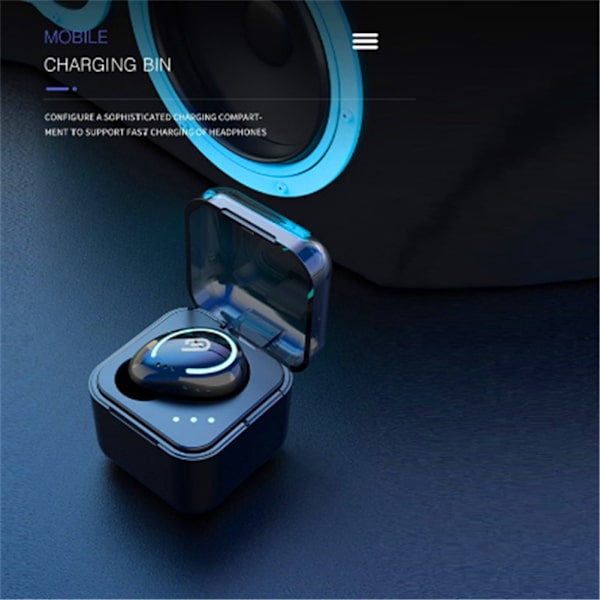 Enkelte øre Bluetooth-øretelefoner 5.0 In Ear True Wireless Earbuds Sports Usynlige øreprop-headset