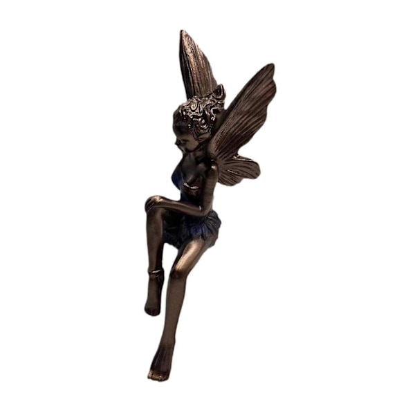 Trädgårdsfé Staty Hantverk Resin Figurer för Utomhus Skrivbord Dockhus