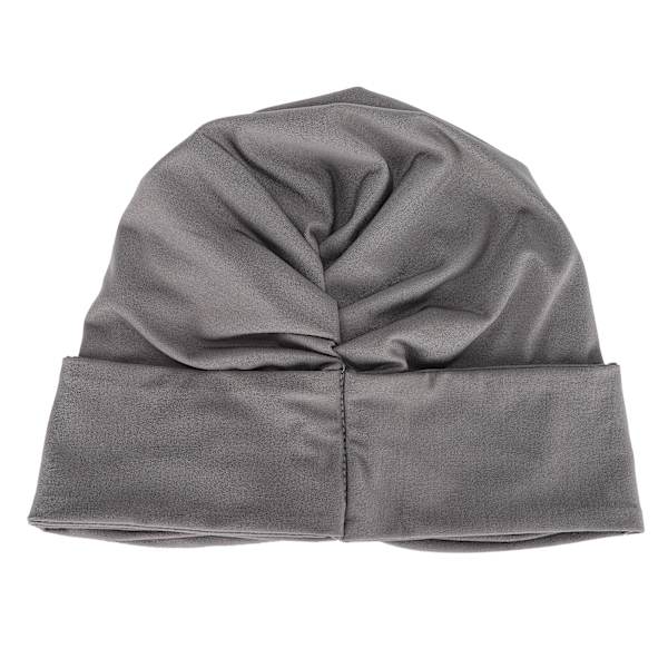 Kvinners Mote Turban Hode Skjerf Stretch Faste Kjemo Wrap Muslimsk Lue Religiøs Artikkel Grå