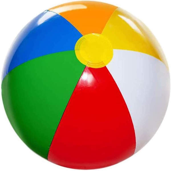 35cm Uppblåsbar Regnbågsstrandboll för Semester, Pool, Fest, Utomhusspel, 1st