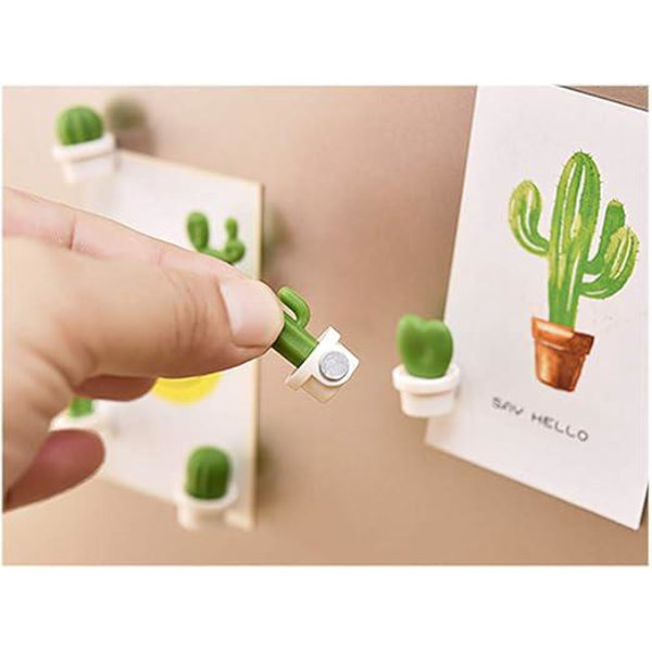 12-pack dekorativa Cactus kylskåpsmagneter, perfekt för hem, kontor, kök