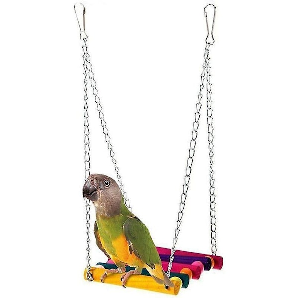Lemmikkilinnun Papukaija Budgie Neitokakadu Häkki Riippumatto Keinu Riippuva Lelu Tarvikkeet