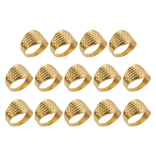 Ring Fingerborg Rund Guld Justerbar Storlek Koppar Sömnad Reparation Handgjord Ring Fingerborg Symaskiner Tillbehör