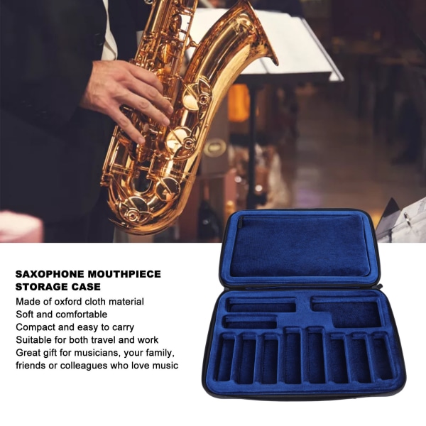 Pehmeä Oxford-kankainen saksofonin suukappaleen case