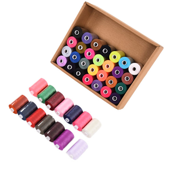 Set Polyester 1000 Yards 42 färger Hushålls- DIY-broderispolarsats