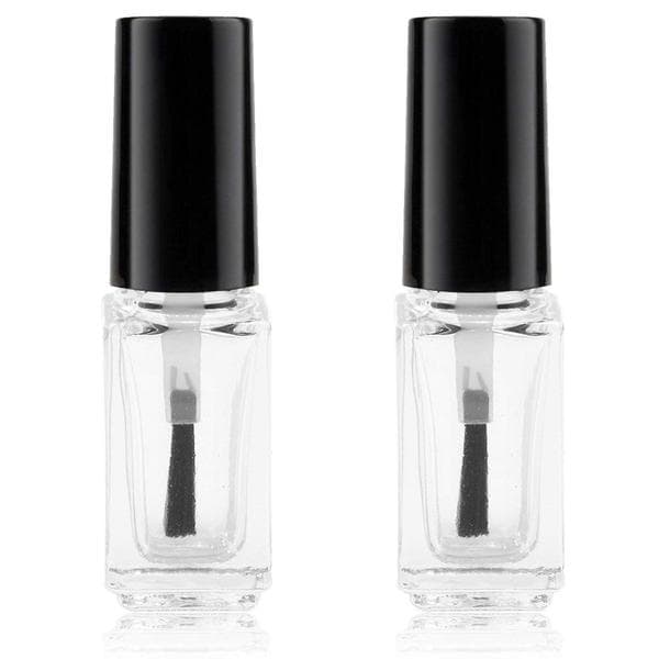 Tomme klare neglelakflasker med pensel (5ml 5-pak)