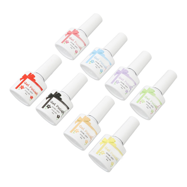 Hemma nagelsalong gellack professionell 8 färger DIY Soak Off UV LED nagelgel för kvinnor flickor
