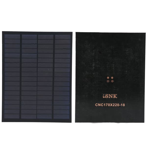 Mini solcellepanel polysilisium epoksy batterimodul lader industrielt strømkort 18V 5W