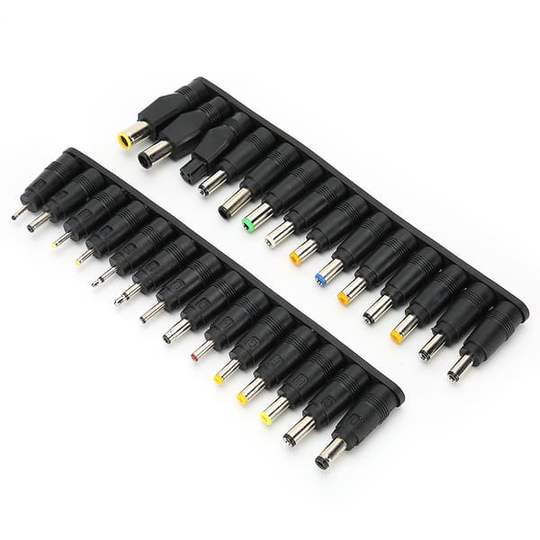 28 stk. DC Strømadapter Tips 5.5x2.1mm Hunn Universal Ladekonverteringshode for Laptop