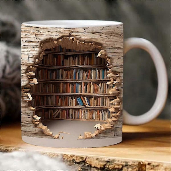 3D Bogreol Krus, en Bibliotekshylde Kop, Design Multi-Keramisk Krus, Krus, B