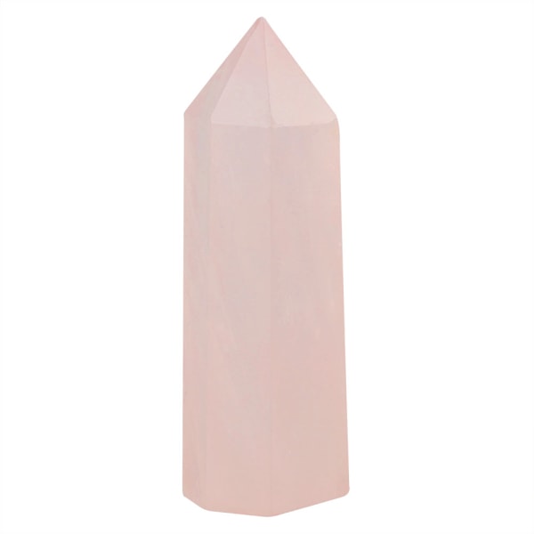 Naturlig fluorit rosa kvarts krystal hexagonal stav til dekoration ornament (6-7cm)