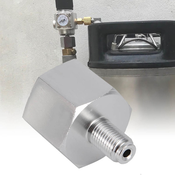 Soda Vand CO2 Adapter Mini Regulator Hjemmelavet Øl Corny Keg 3/8‑24UNF til 6ACME‑6G