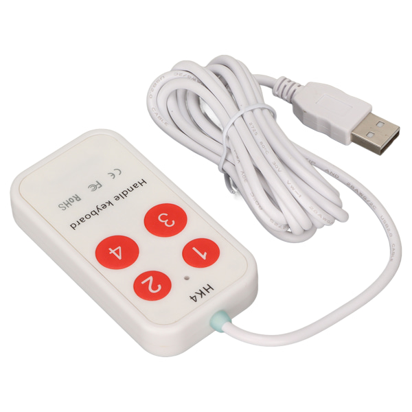 Håndtak tastatur 4 taster Programmerbart tilpasset USB-lommetastatur Generelt Miniknapptastatur for spillbærbar PC