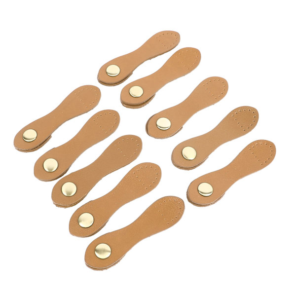10 sett sy på skinn trykknapp spenne DIY håndverk myk ekte skinn veske fane lukninger for håndverksvesker Claybank