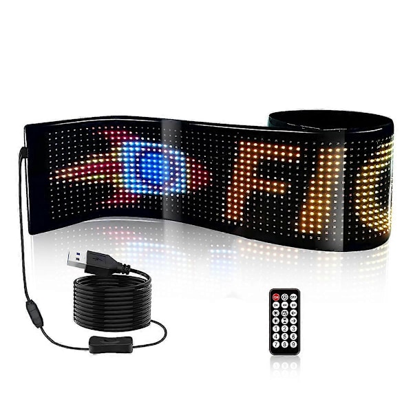 USB LED Matrix Flexibel Panel Bilskylt Rullande Display