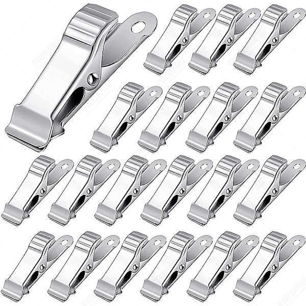 Metall Mini Fjäderklämmor Alligatorclips 1/2 Tum Bred Slät Käke 20 St Silver