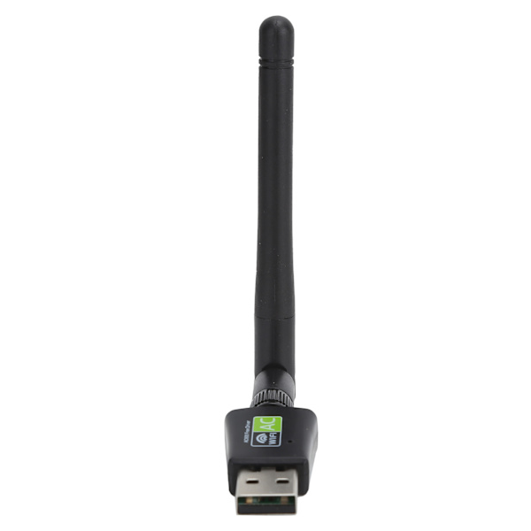 USB Wifi Adapter Mottaker Antenne Ethernet 600Mbps 2,4Ghz5Ghz trådløst nettverkskort Svart