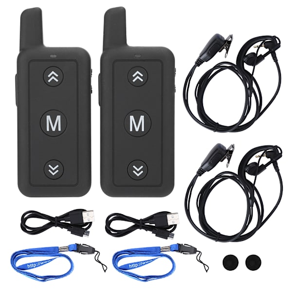 2 kpl Mini Walkie Talkie 1W 400-480 MHz Radiopuhelin Kuuloke Korvakoukut