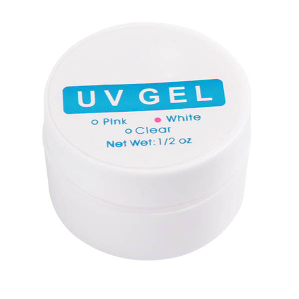 Snabbtorkande kristalllim för nagelförlängning, manikyr, UV-gel, bygglim, vitt