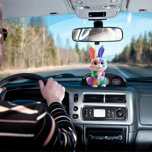 Pääsiäisriipus Akryylinen Litteä Söpö Auton Koristelu Riipus E