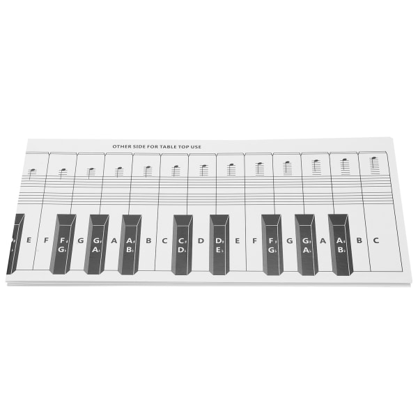Piano Keyboard Noteoversikt 88 Taster Treningssammenligningstabell Bærbart bestrøket papir