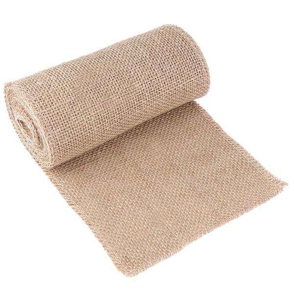 Jute Hessian tyg för att göra julfestprydnader (bredd: 15 cm)