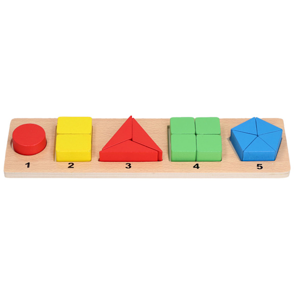 Trä Geometrisk Pussel Formigenkänning Leksak Montessori Matchningsspel Pedagogisk Barnleksak Geometrisk Formigenkänning Bräda Typ C