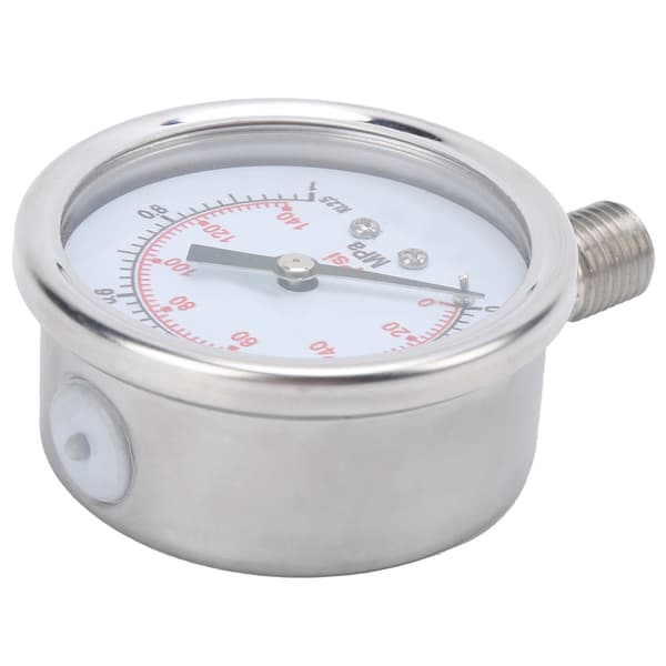 Trykmåler Rustfrit Stål Industriel Måler Præcis Måling 0‑1.0MPa M14x1.5 Y‑60BF
