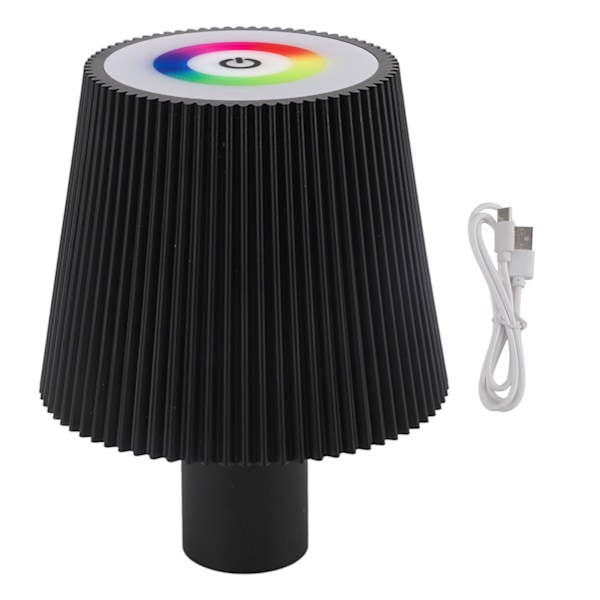 LED Flaskelampe 4000mAh IP54 Vandtæt Touch Control Farve Justerbar USB Genopladelig Ledningsfri Vinflaske Lampe Natlys Sort