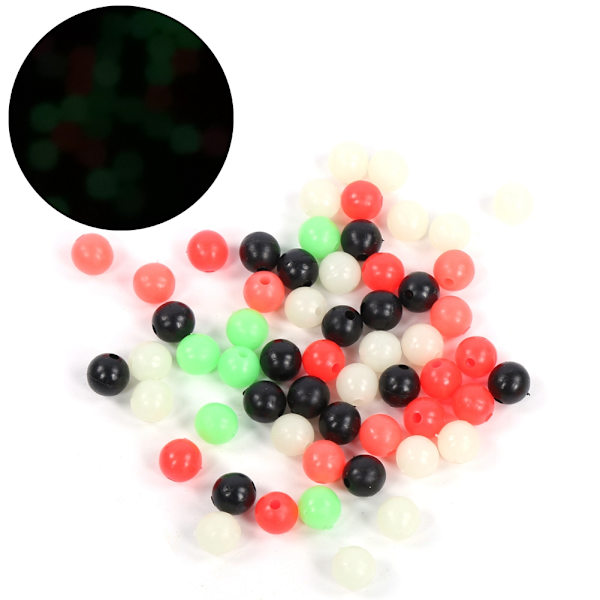 400 stk Stenfiskeri Lysende Spacer Perler Farveblanding Lure Blødt agn tilbehør10mm