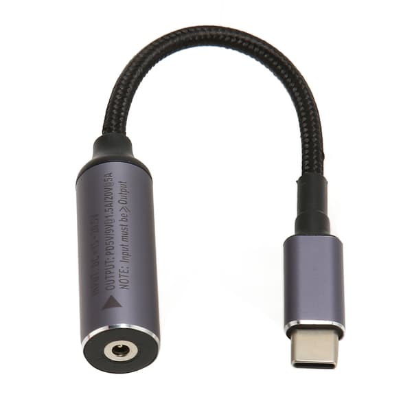 DC3.0mmx1.1mm hunninngang til Type C hann strømladekabel støtter opptil 100W strøm PD-ladekabel