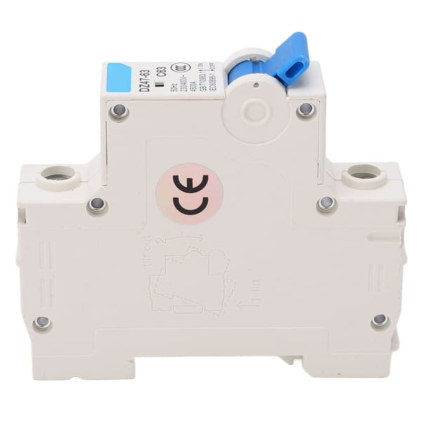 Miniature afbryder 1P strømisolator DIN-skinne 4500A brydeevne AC 230V 400V 63A
