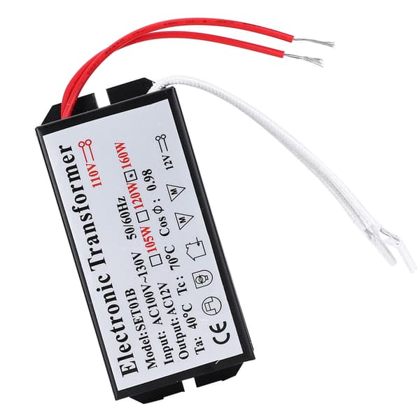 110V til 12V elektronisk transformator spenningsomformer smart strømforsyningsdriver (160W)