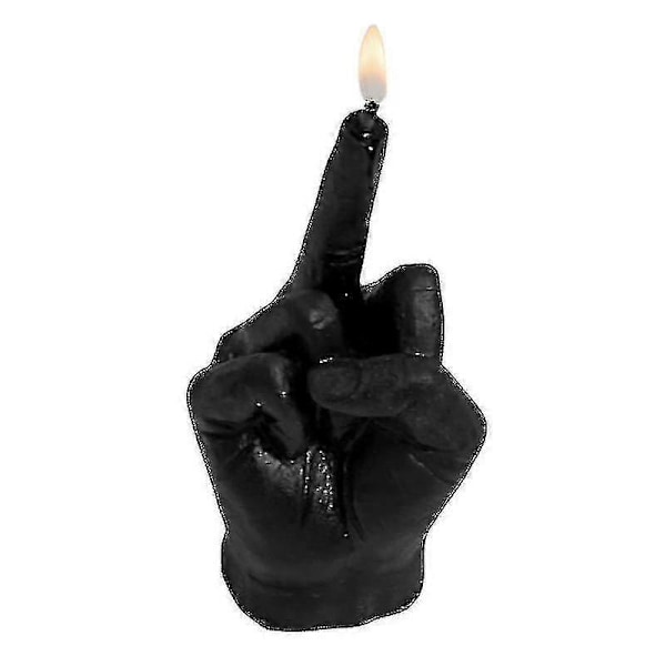 Kreativ Duftlys med Midtfinger-form, Morsom og Spesiell, Små Gaver, Hjemmeinnredning, Bursdagsgave, Hvit