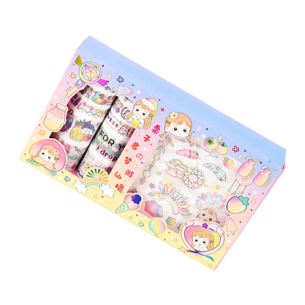Washi-teippi DIY-koristelu Toistuvasti liimaa Ei jätä jälkiä Ei leikkausta Washi-teippisarja83198 Ihmemaa