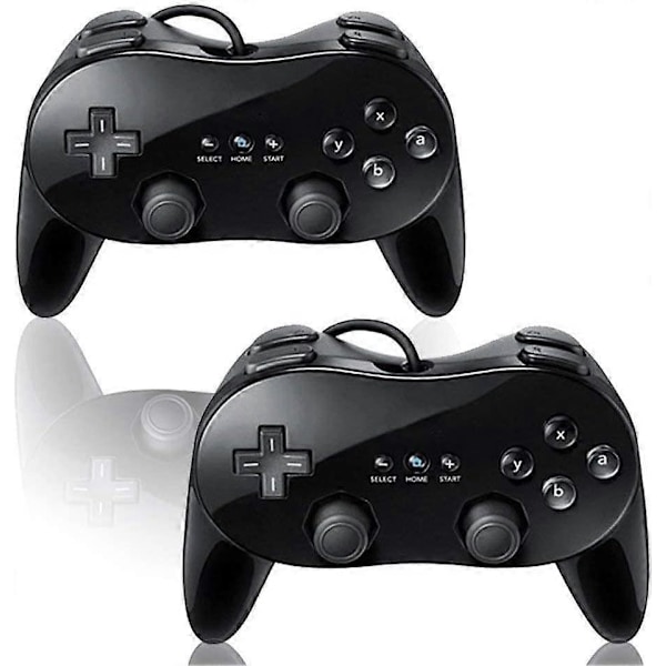Ny Klassisk Pro Controller Konsol Gampad/Joypad för Nintendo Wii WiiU 2-pack