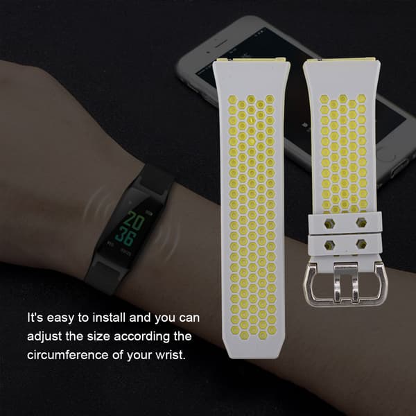 Silikoninen urheiluranneke, vaihtovärinen ranneke Fitbit Ionic Large -koolle, harmaa ja vihreä