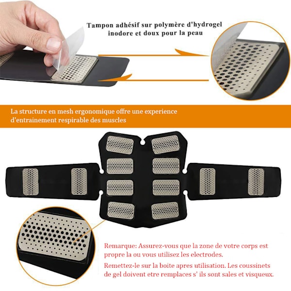 ABS Stimulator Muskeltoning Bälte Magträning USB Laddning EMS Tränings Hemmakontor Fitnessutrustning