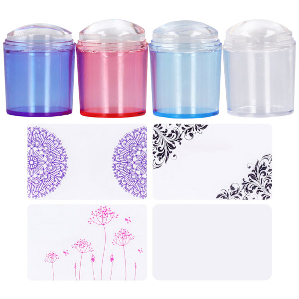 Neglekunst Stempel Klar Silikonestempel Gelé til DIY Neglekanter Prints Mønstre