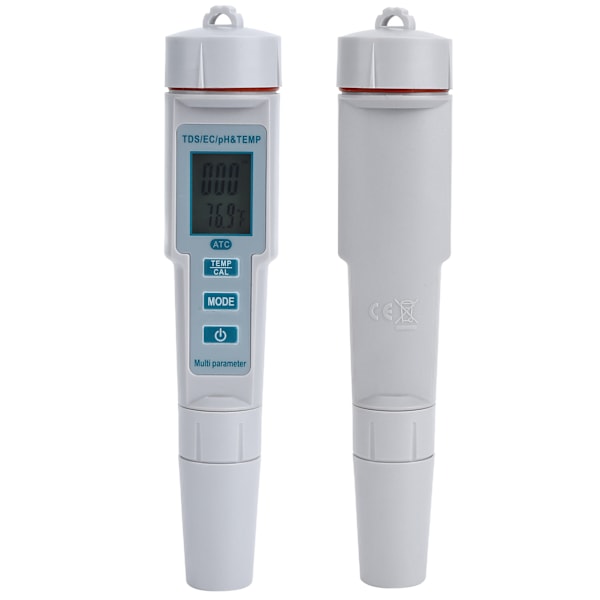 4 i 1 PH TDS EC Temp Test Pen Digital Vannkvalitetstester Meter for Drikkevann Svømmebasseng