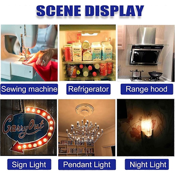 C7 LED-lampa, Ljuslampor i ljusstakeform 0,5W Julby LED-lampa 5W Glödlampersättning E14 Sockel LED Filament Nattlampa Varmvit 2700K Ej Dimbar
