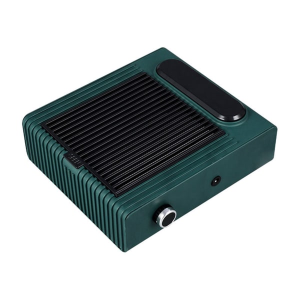 Nail Art Dammsugare Reglerbar hastighet 80W Avtagbar filterpatron Lågt ljud ABS-material Nageldammsamlare Vakuum Grön EU-kontakt