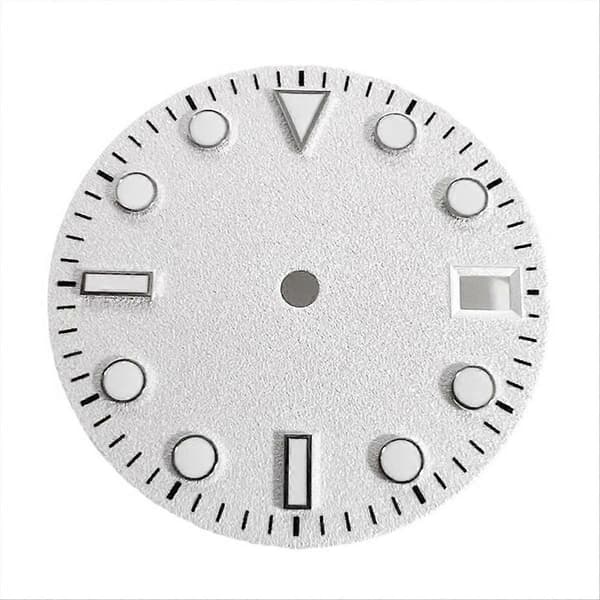 Frostet hvit logofri urskive 28,5 mm for NH35/36/4R/7S Core Night Glow